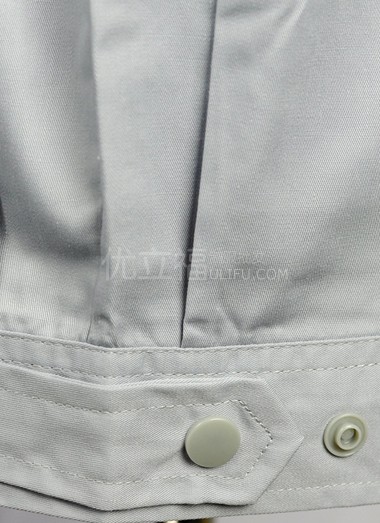 The upscale light gray work clothes