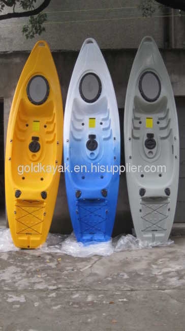 mixed color PE fashion new single sit on top fishing kayak