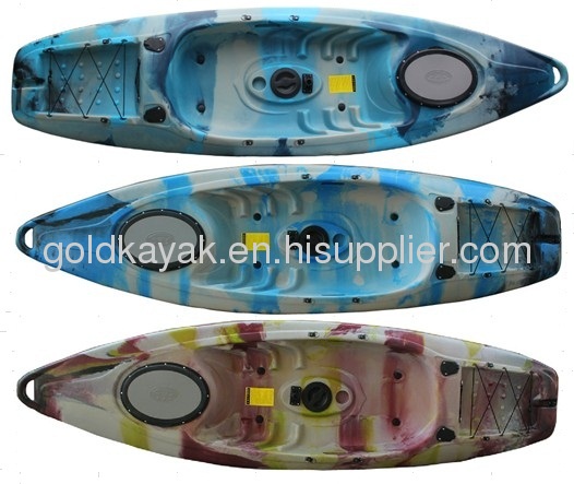 mixed color PE fashion new single sit on top fishing kayak