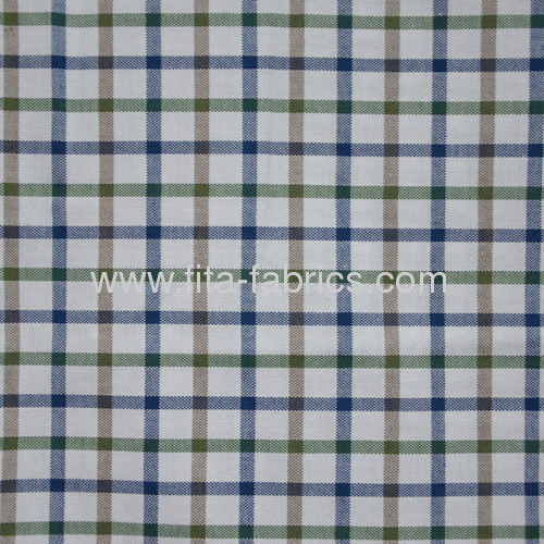 Plain woven shirt fabric with the simple stripe