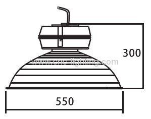 80-200W Warehouse Induction Highbay Light