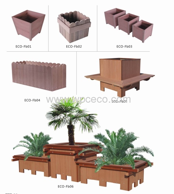 Outdoor Wood Plastic Manufacture Flower Box 