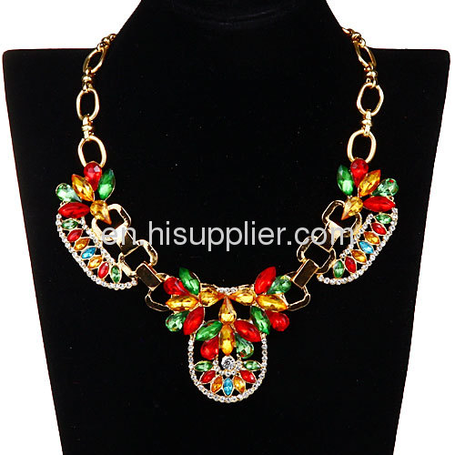2013 Fashion Gold And Black Flower Choker Collar Necklace Bijouterie Wholesale