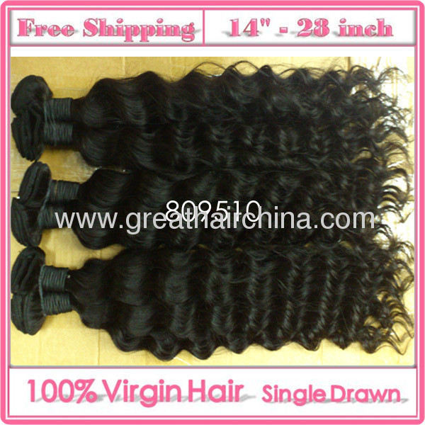 100% Virgin Remy Human Hair Extension Weft, 100g/pc