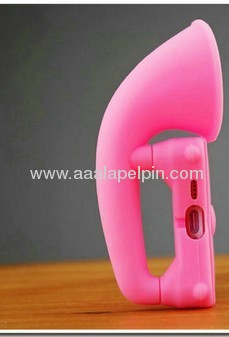 For iphone 5 5G horn stand speaker, Silicone amplifier for iphone
