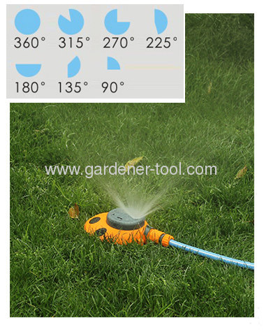 Plastic Garden Water Sprinkler With 8 Pattern Dial For Yard Irrigation