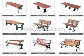  Energy saving and durable ECO extrusion WPC Gardern bench 