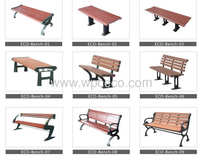 Hot sale WPC Gardern Bench with modern andsimple style 