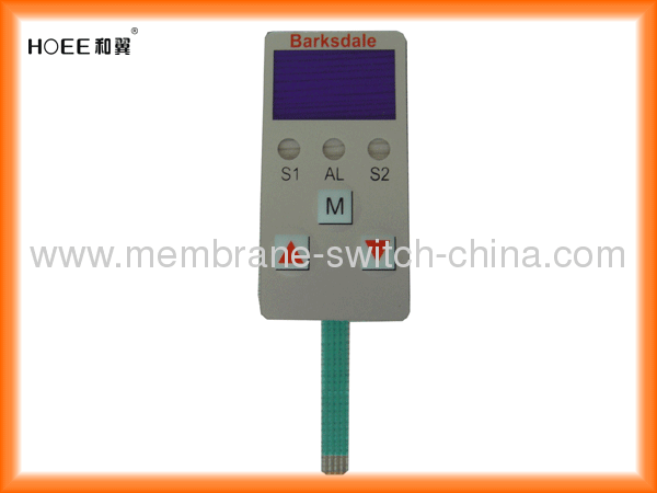 waterproof membrane switch panel with clear or tinted LCD window