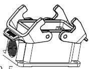 H10B side entry housing with 2 metal locking 