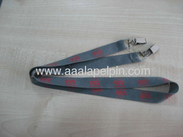 Popular four colors LOGO silkprint Polyester lanyards with metal badge holder for promotion gift lanyards manufacture