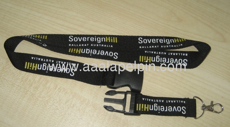 Black lanyards for promotion gift imprint two color