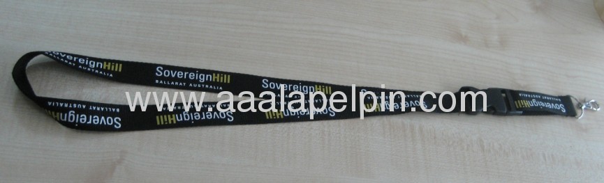 Black lanyards for promotion gift imprint two color