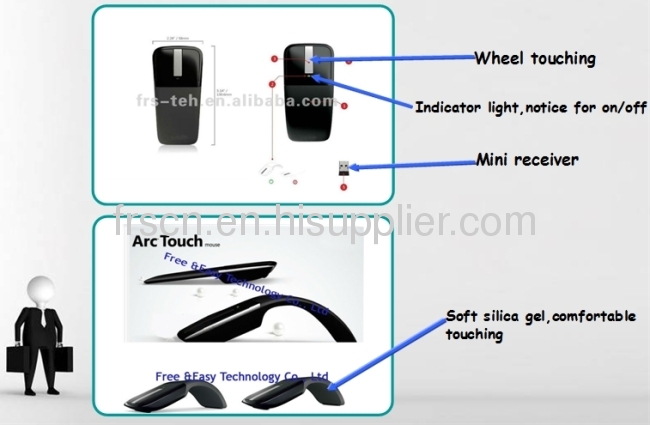 Micro folding wireless mouse 