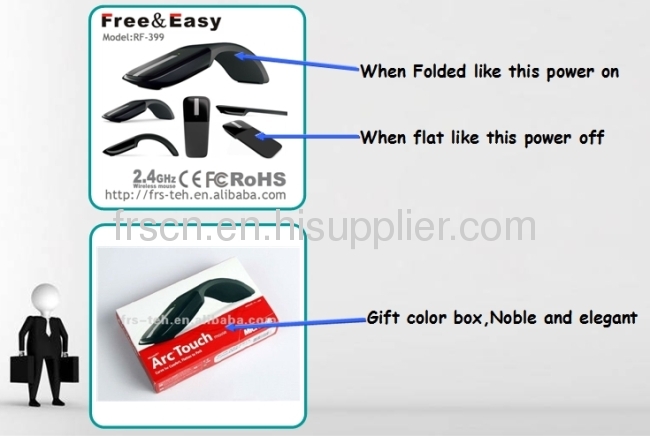 Micro folding wireless mouse 