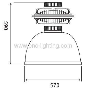 120-300W Industrial highbay light with induction lamp