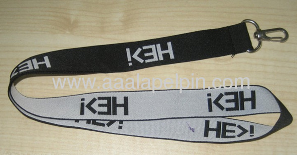 Black fashion embroidery lanyards for promotion gift