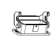 H10A bulkhead Heavy Duty Connector Housing