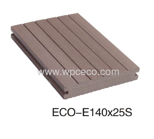 140x25mm One side groove WPC Solid Outdoor Decking