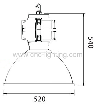 120-250W warehouse highbay light with induction lamp