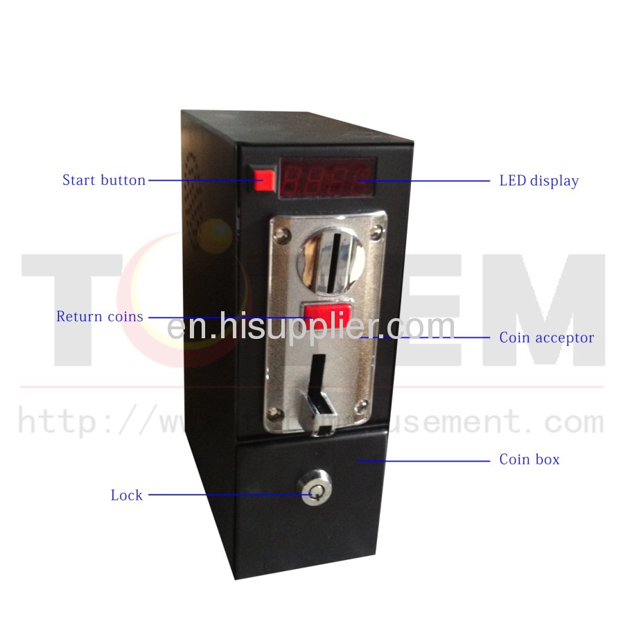 coin acceptor with timer of game machine 