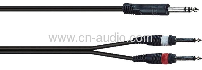 Dual 1/4Male to 1/4Male audio&video cables YC009