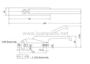 Refrigerator latch (door lock) CT-1250