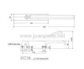 Cold storage door lock CT-1240