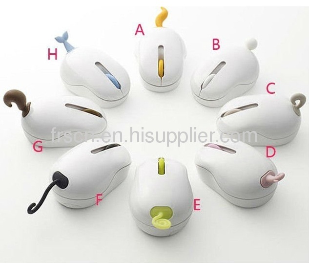 Animal tail shape usb driver 2.4g wireless mouse
