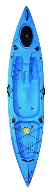 PE material fashion single sit on top kayak with rudder and big storage hatch