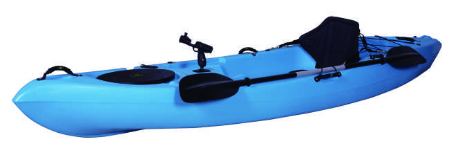 PE material fashion single sit on top kayak with rudder and big storage hatch