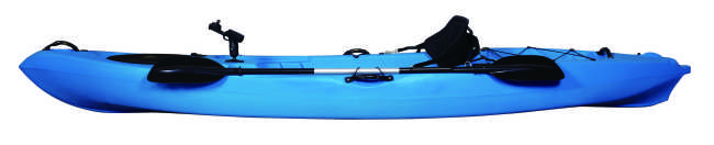 PE material fashion single sit on top kayak with rudder and big storage hatch