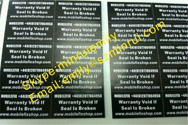 Custom Destructive Warranty Tamper Evident Seal Labels,Warrnty Void If Seal Is Broken Labels