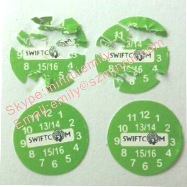 Custom Small Round Warranty Labels with Years And Months,Round Warranty VOID Srickers with Custom Logo and Company Name