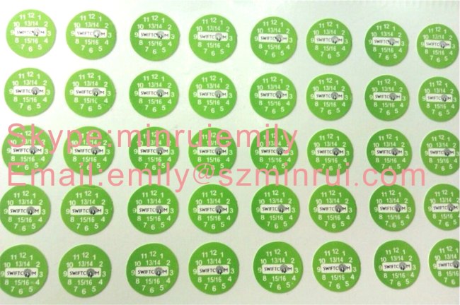 Custom Small Round Warranty Labels with Years And Months,Round Warranty VOID Srickers with Custom Logo and Company Name