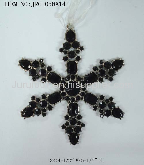 Snowflake metal Xmas ornament