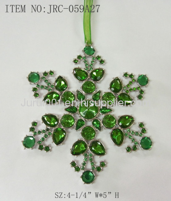 Snowflake metal Xmas ornament