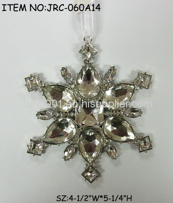 Snowflake metal Xmas ornament