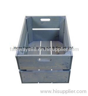 wooden crate for collectibles