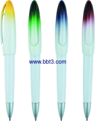 Promotional plastic twist ballpen with silver tip