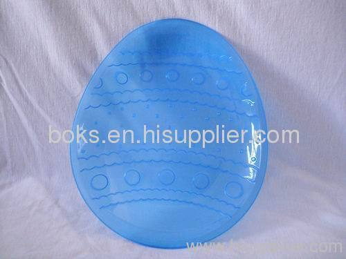 round plastic Easter plate