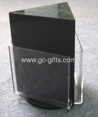 3 pockets plexiglass literature display holder