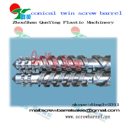 High quality screw barrel design PP PE PVC PE ABS PPR for plastic extruder machine conical twin barrel screw