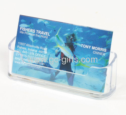 Plastic display holder for cards