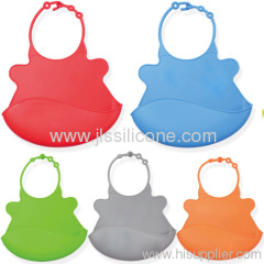 Fashion & Soft Silicone Bibs with crumb catcher for Baby bib