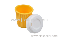 Silicone & Rubber milk mug with cover