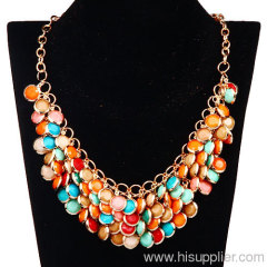 Costume Jewellery Candy Orange Chunky Bubblegum Necklace Wholesale