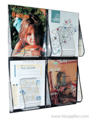 Counter / Wall clear plastic brochure holder