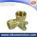 Brass Tee Fitting with Flange