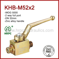 male x male thread full port dn32 hydraulic oil ball valve high pressure 5000psi